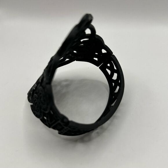 Unbranded Bracelet BLACK Rhinestone Hinge Feminine Victorian Retro Goth Ren Fair - Picture 3 of 11